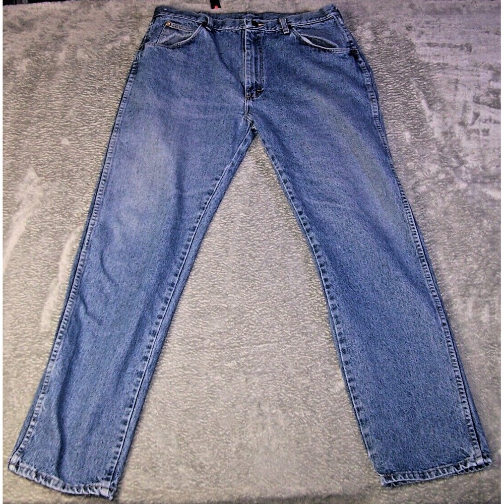 Wrangler Jeans Men's 34X31 (Tag 36X34) Vtg Vintage 90s Faded Blue 96501DK‎ Denim